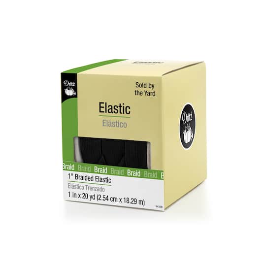 Dritz® 1" Black Braided Elastic